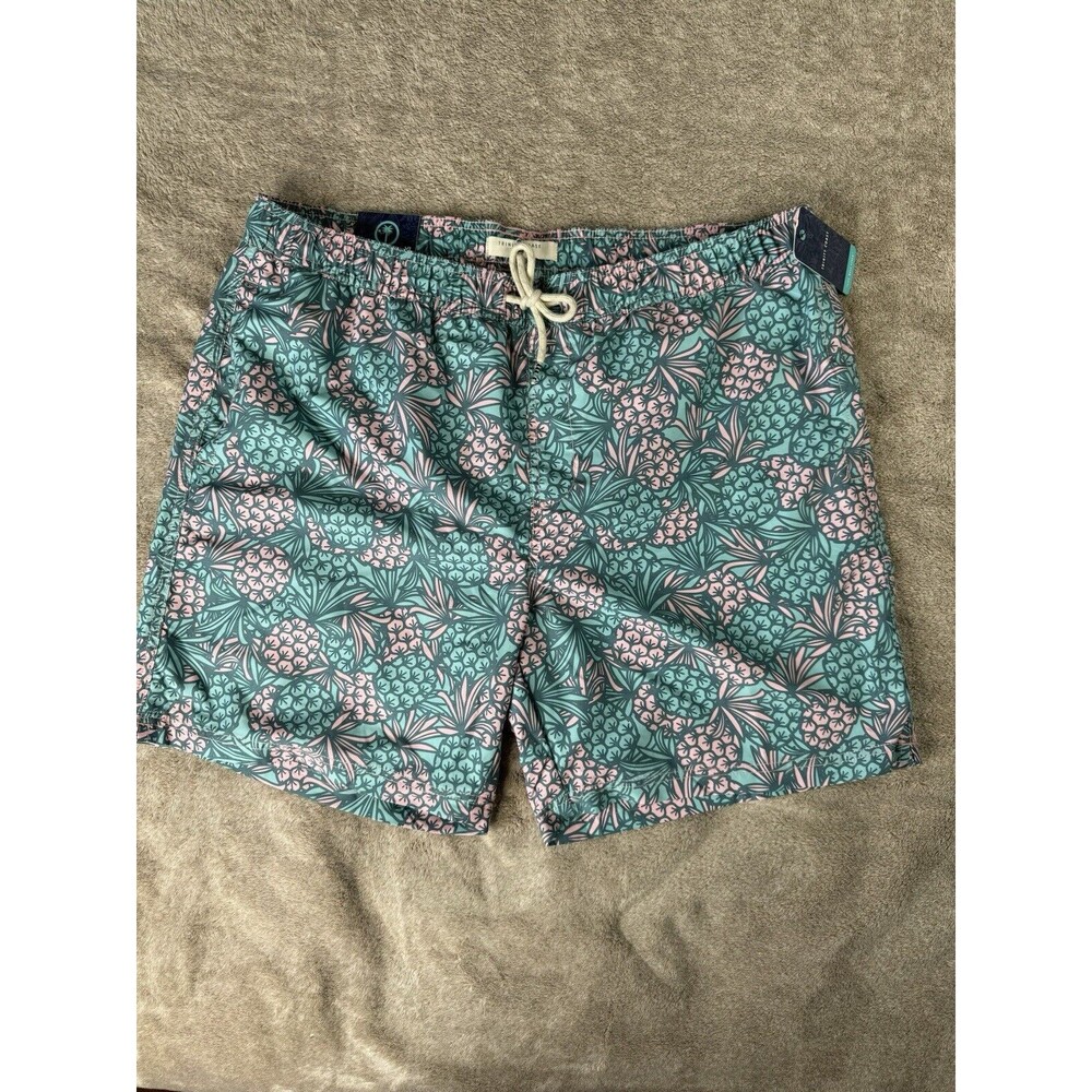 Trinity Coast Men’s Pineapples,Lined Swim Trunks 7” Inseam Swim Shorts ,XL